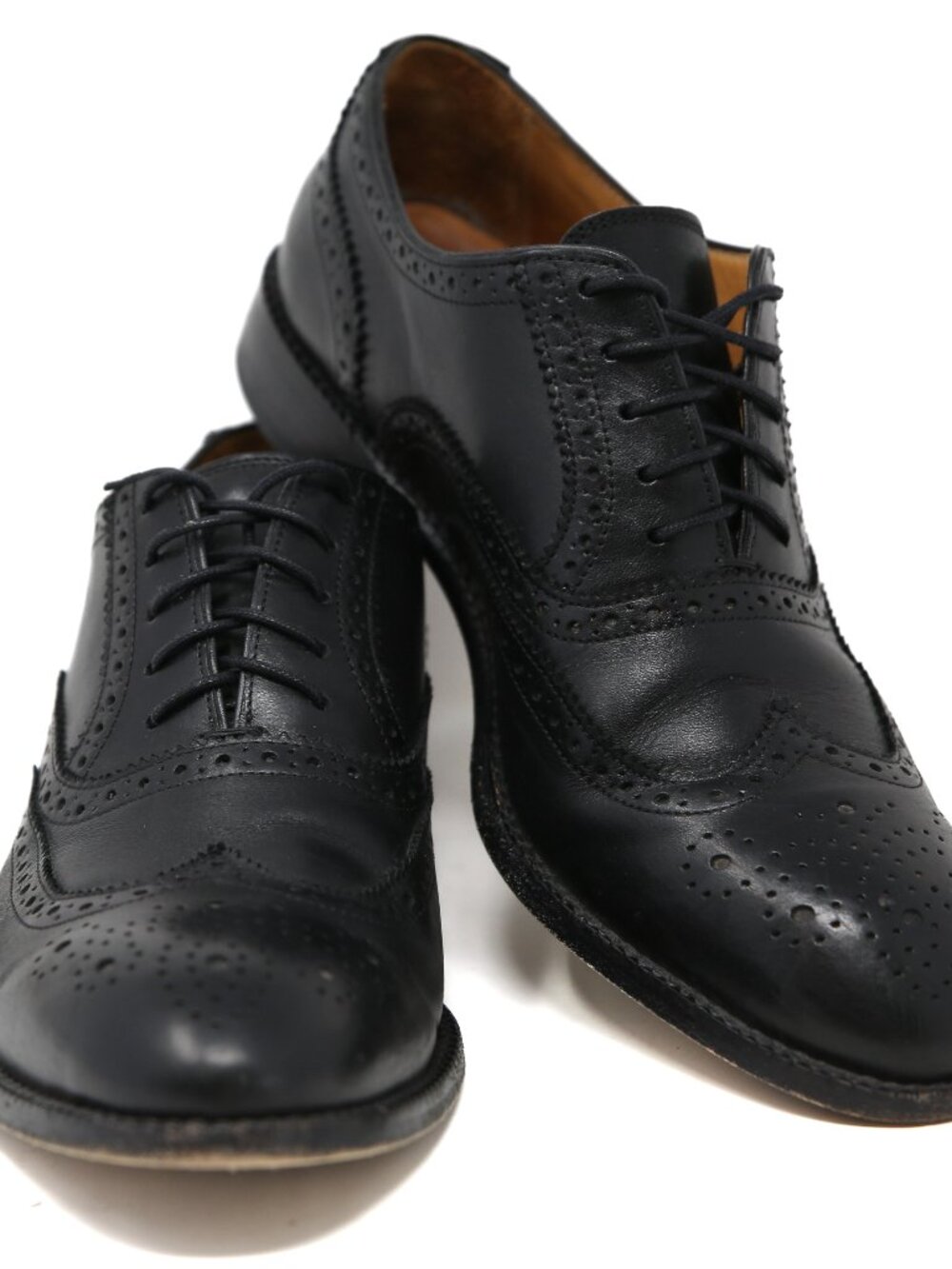 Beckett Simonon Wingtip Oxford Brogue Dress Shoes Men's Size 9 Black Leather